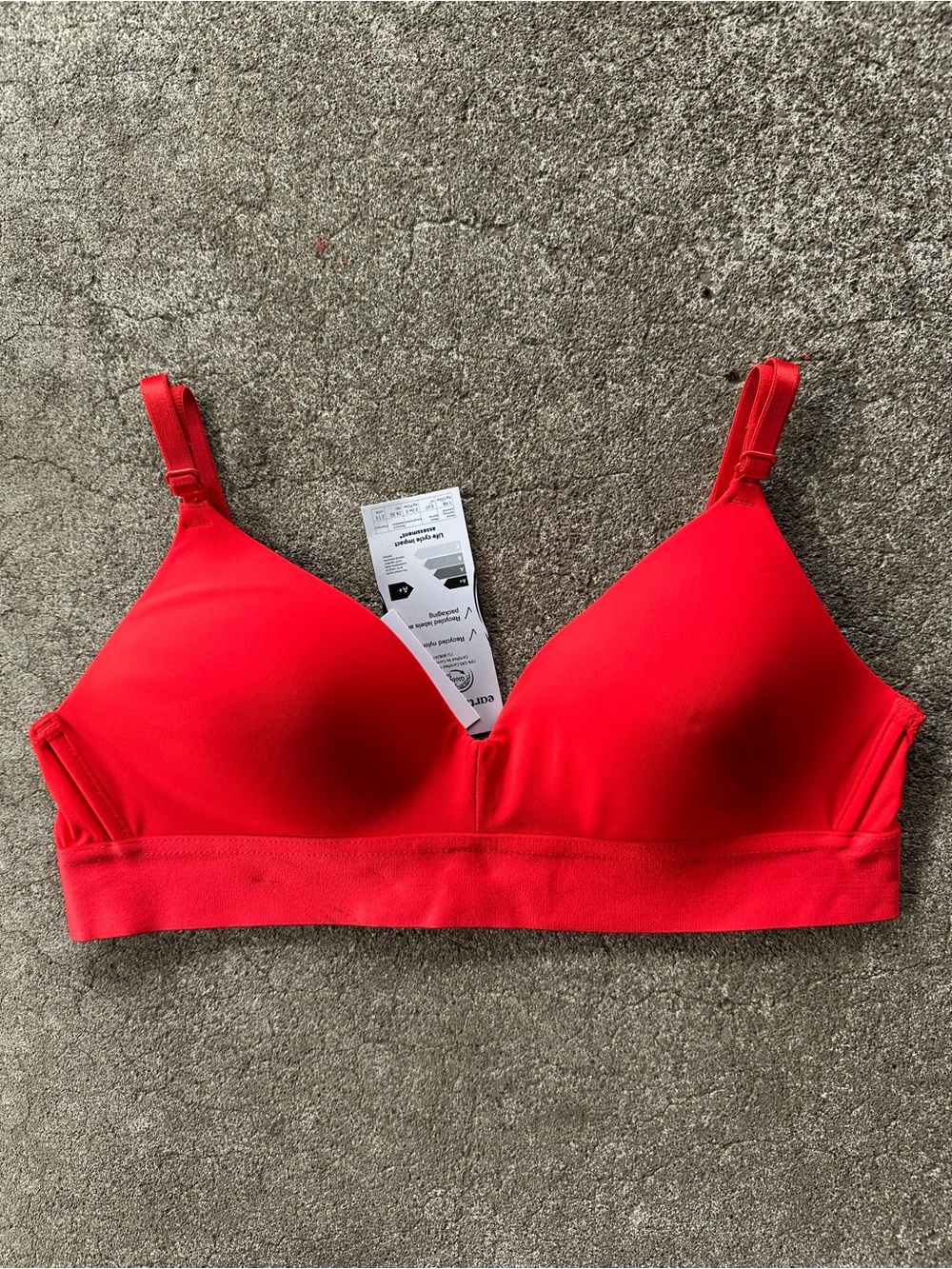 Earth Republic Red Plunge Wireless Bra